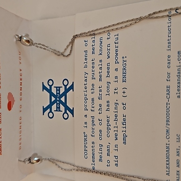 ALEX AND ANI Slide Expandable Silvertone Necklace w/ a Enamel & Engraved Pendant - Picture 5 of 7